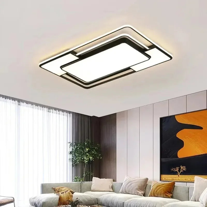 Modern Square Iron LED Ceiling Light for Indoor Lighting