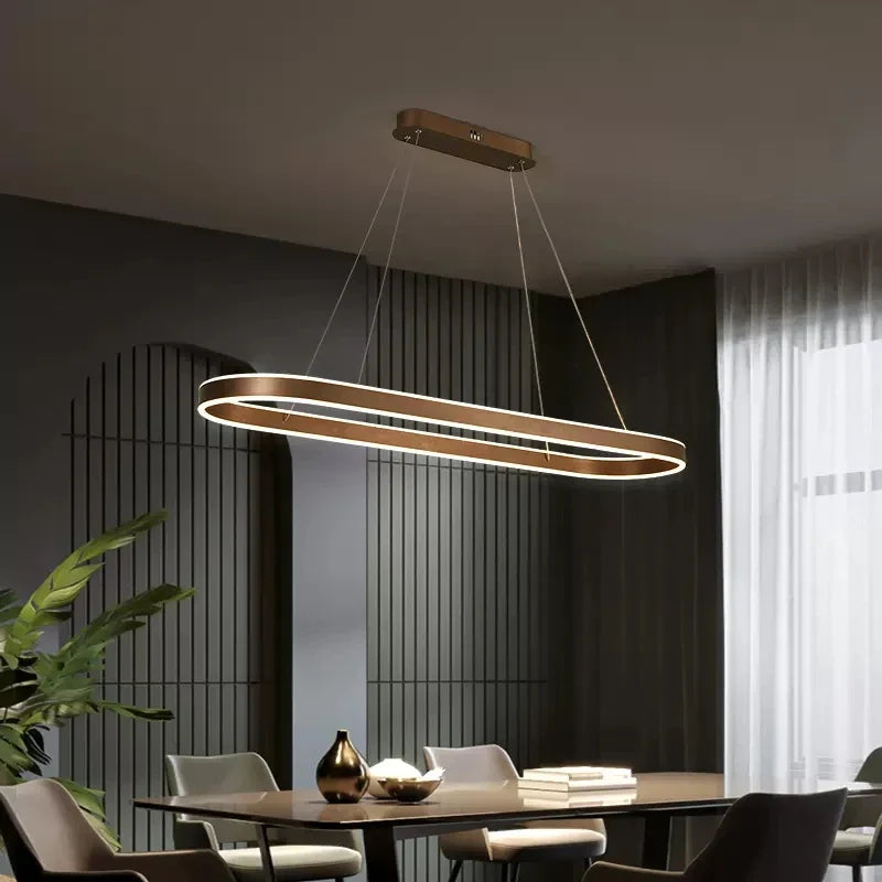 Modern Dimmable LED Ring Chandelier