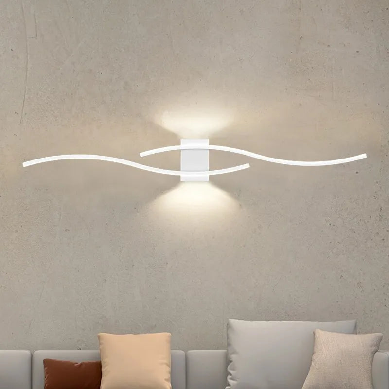 LED Wall Sconce - Long Strip Light for TV Background Decor in Bedroom and Living Room