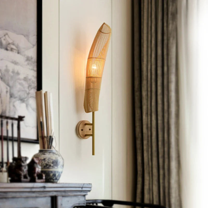 Vintage Wabi-Sabi Chinese Wall Sconce