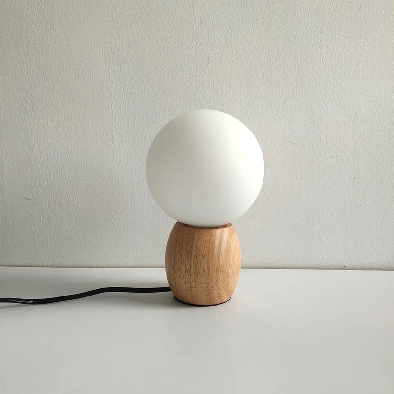 LED Wood Ball Table Lamp