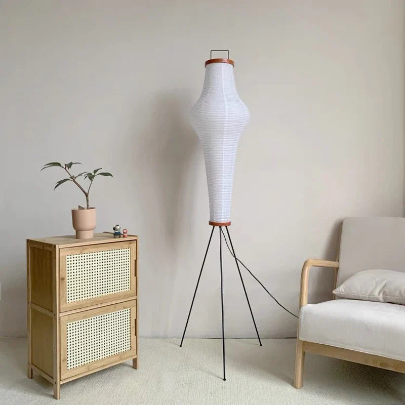 Japanese Design Rice Paper Floor Lamp for Modern Interiors