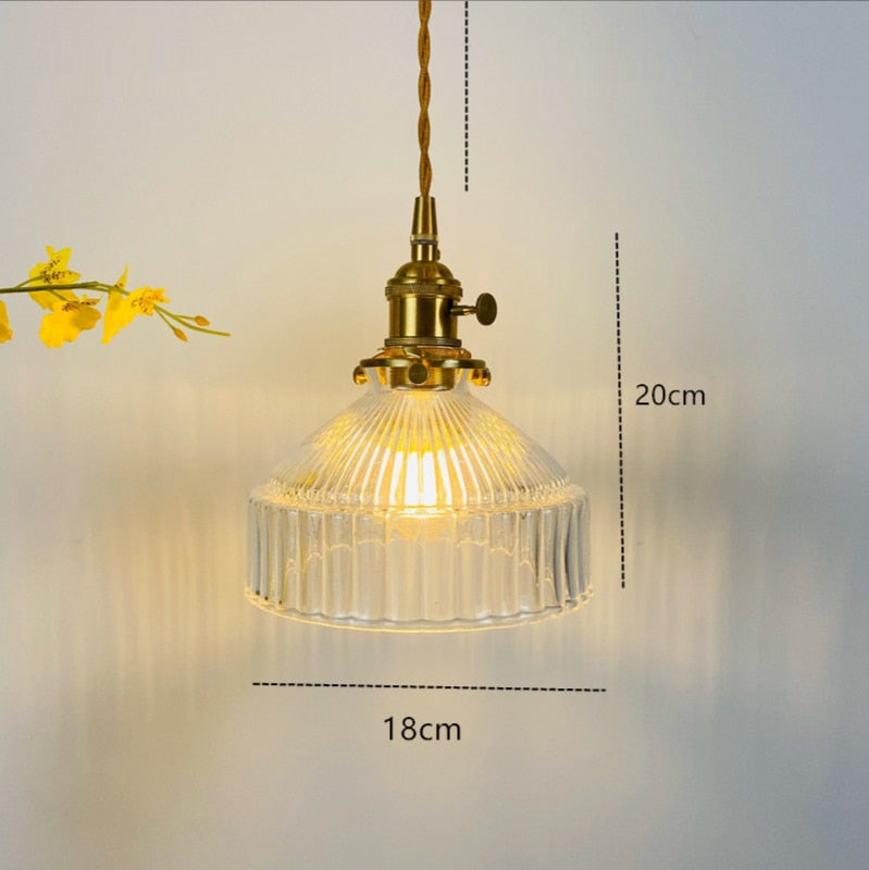Retro Glass Shade Pendant Light by Casbelle