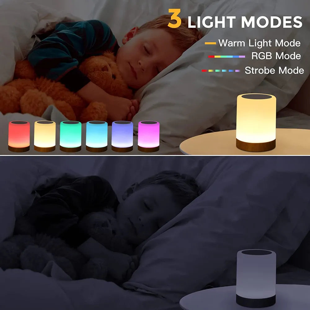 Touch-Sensitive LED Table Lamp with RGB Color Changing