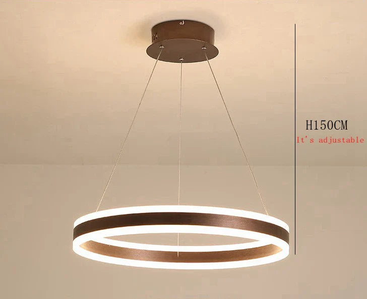 Modern LED Dimmable Ring Design Chandelier