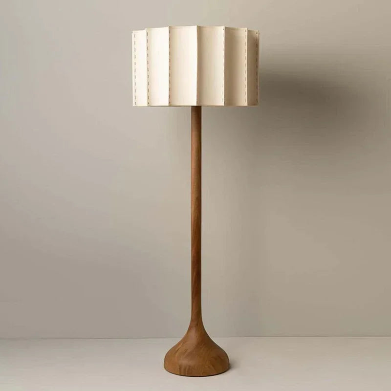 Solid Wood Wabi-Sabi Floor Lamp - Modern Zen Design