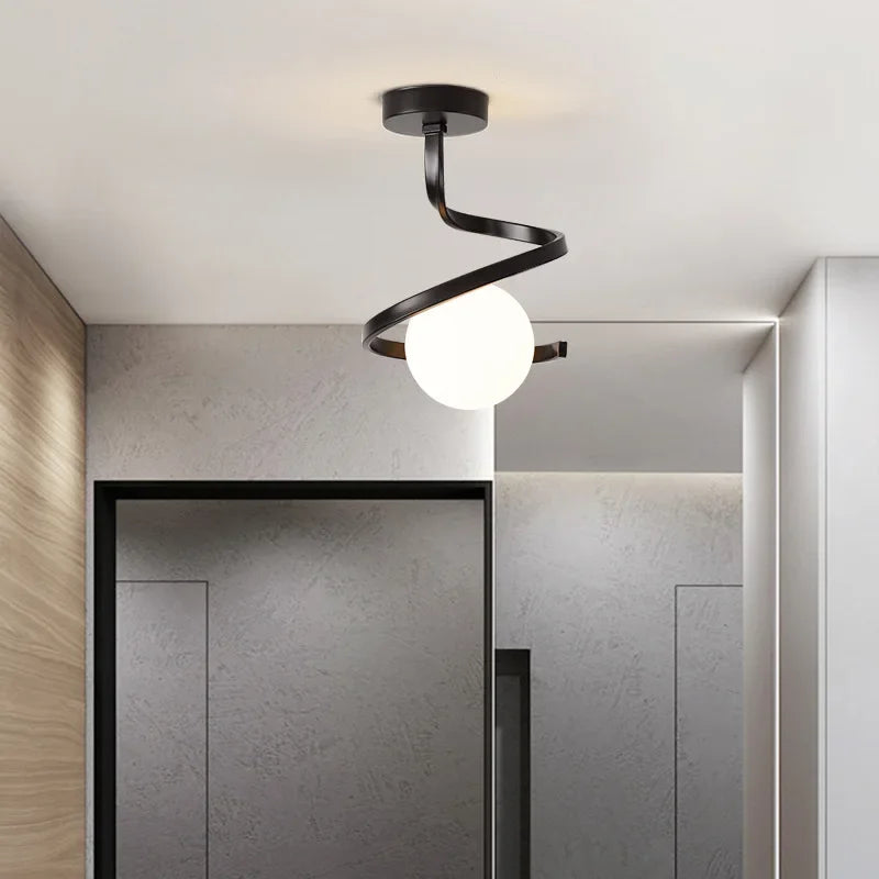 Nordic Glass Sphere Ceiling Light Fixture