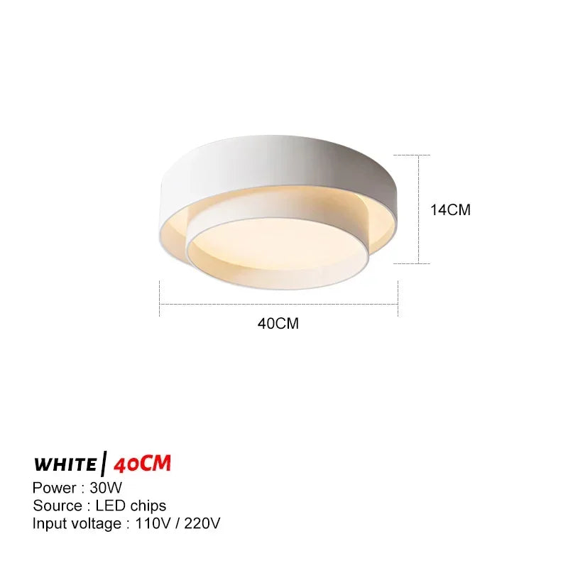 Modern Round LED Ceiling Light with Remote Control for Decoration