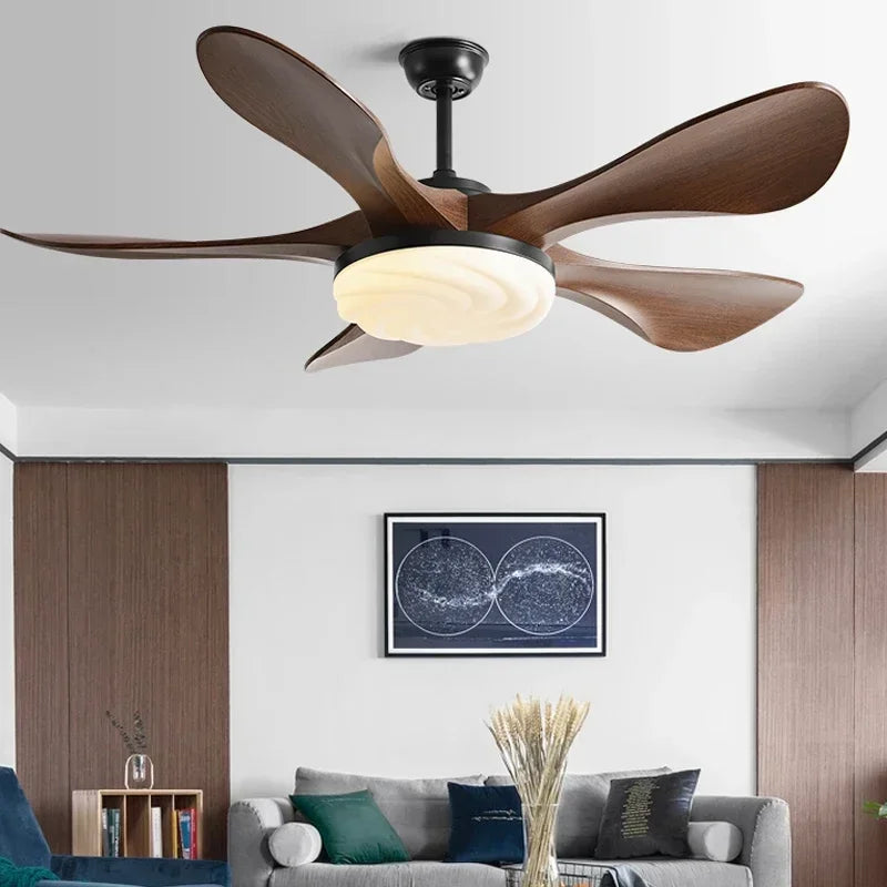 Modern Ceiling Fan with Light and Silent Strong Winds