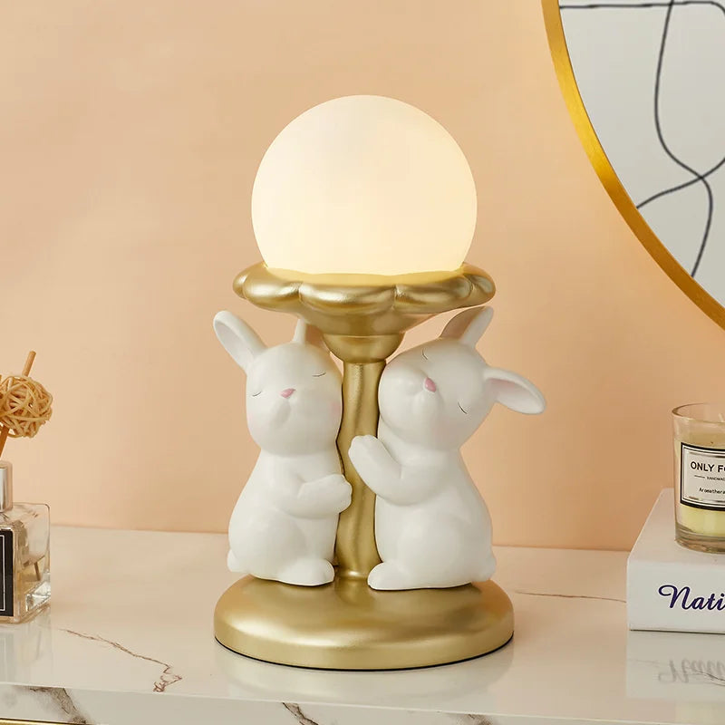 Cute Kawaii Rabbit Desk Lamp for Girls and Weddings