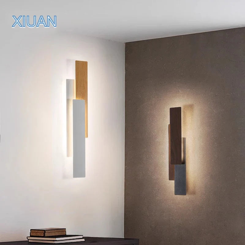 Modern Natural Wood Wall Sconce