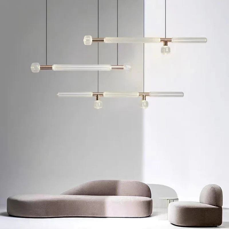 Modern Clear Glass Pendant Light for Commercial and Private Spaces