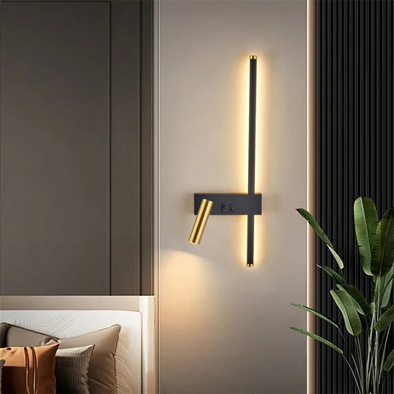 Scandinavian Wall Bedside Lamp for Modern Interiors