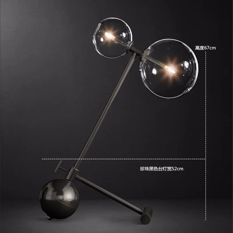 Modern Nordic Retro Glass Desk Lamp