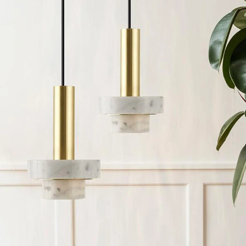 Modern Luxury Marble Pendant Light for Restaurant & Café Décor