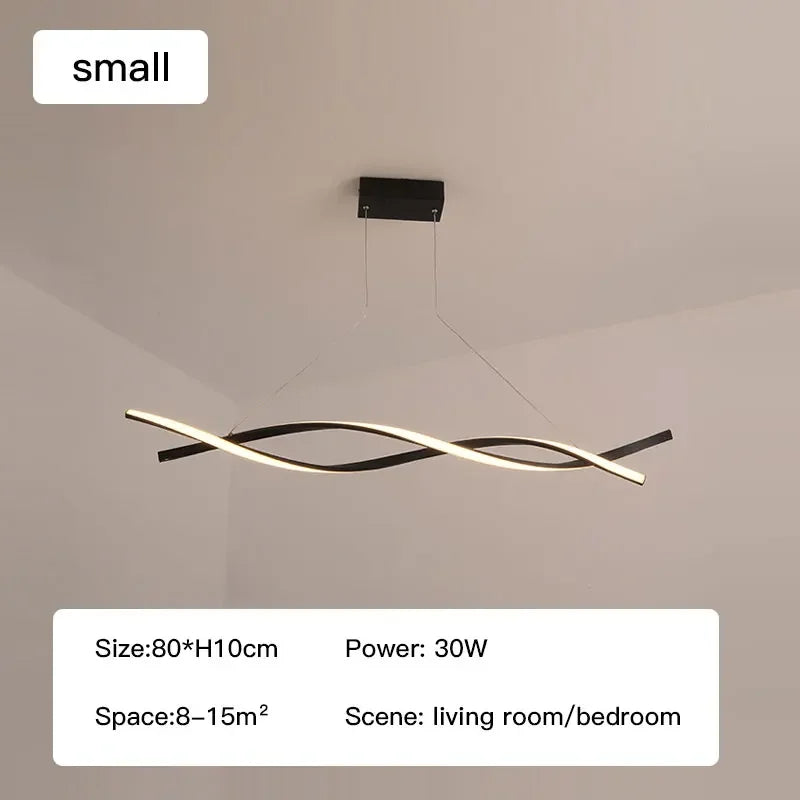 Modern Dimmable Rotating LED Chandelier for Decorative Lighting