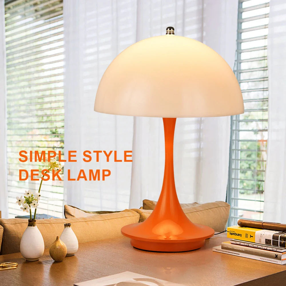 Colorful Transparent Lampshade Table Lamp for Bedroom, LED Rechargeable Night Light, Decorative Desk Lamp for Restaurant