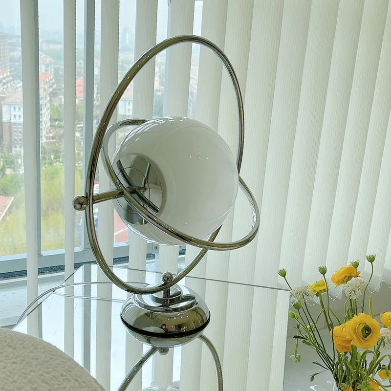 Italian Glass Rotating Design Table Lamp