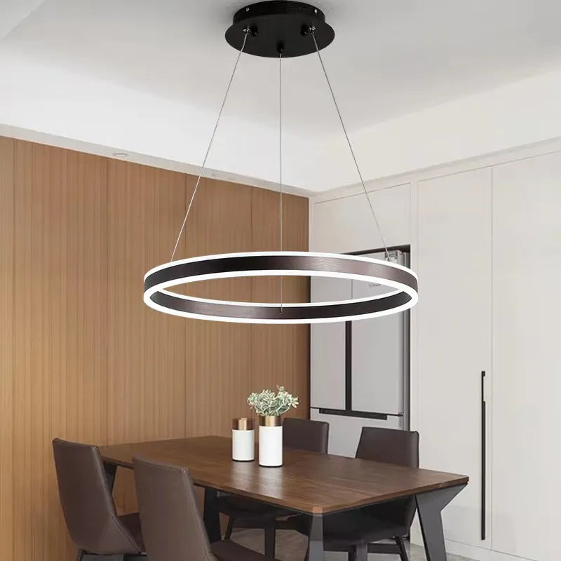 Modern LED Dimmable Ring Design Chandelier