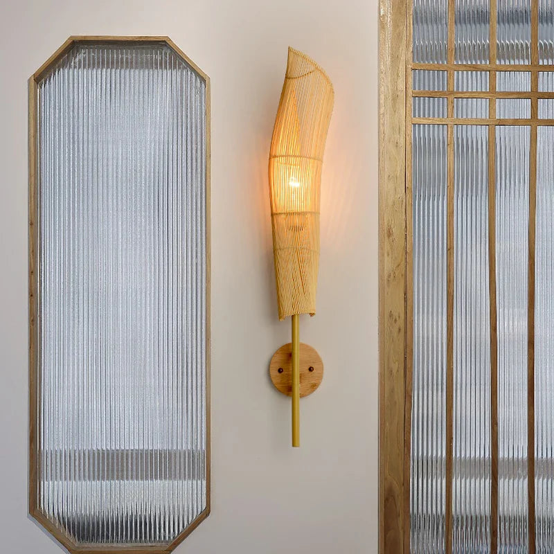 Vintage Wabi-Sabi Chinese Wall Sconce