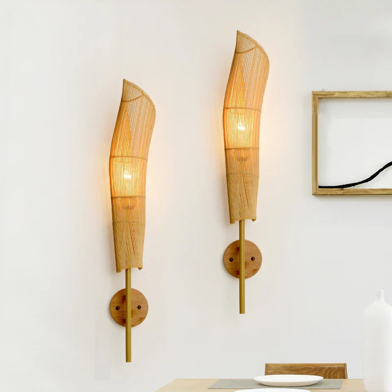 Vintage Wabi-Sabi Chinese Wall Sconce