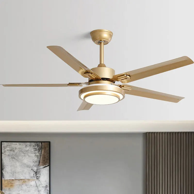 Modern Ceiling Fan Light with Remote Control and LED Lighting