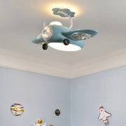 Ceiling Fan with LED Light for Kids' Room and Play Area