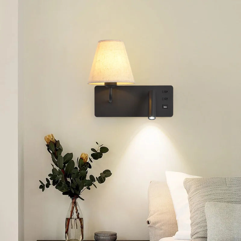 Modern USB Indoor LED Wall Sconce
