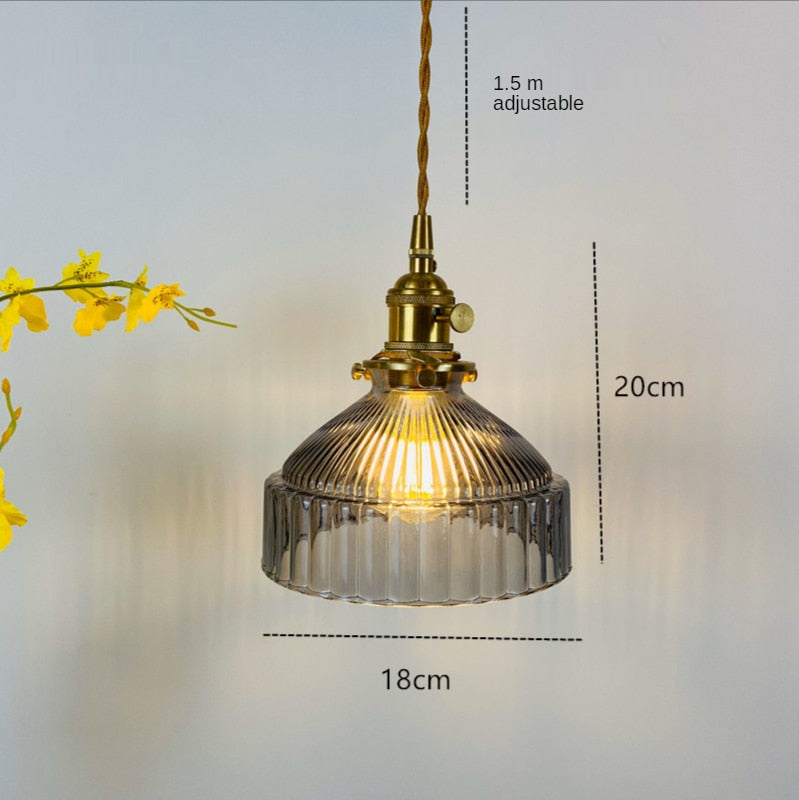 Retro Glass Shade Pendant Light by Casbelle