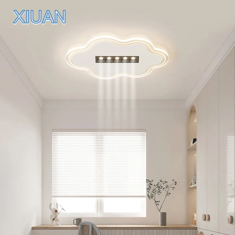 Simple Ceiling Light with Square White Spot and Round Cloud