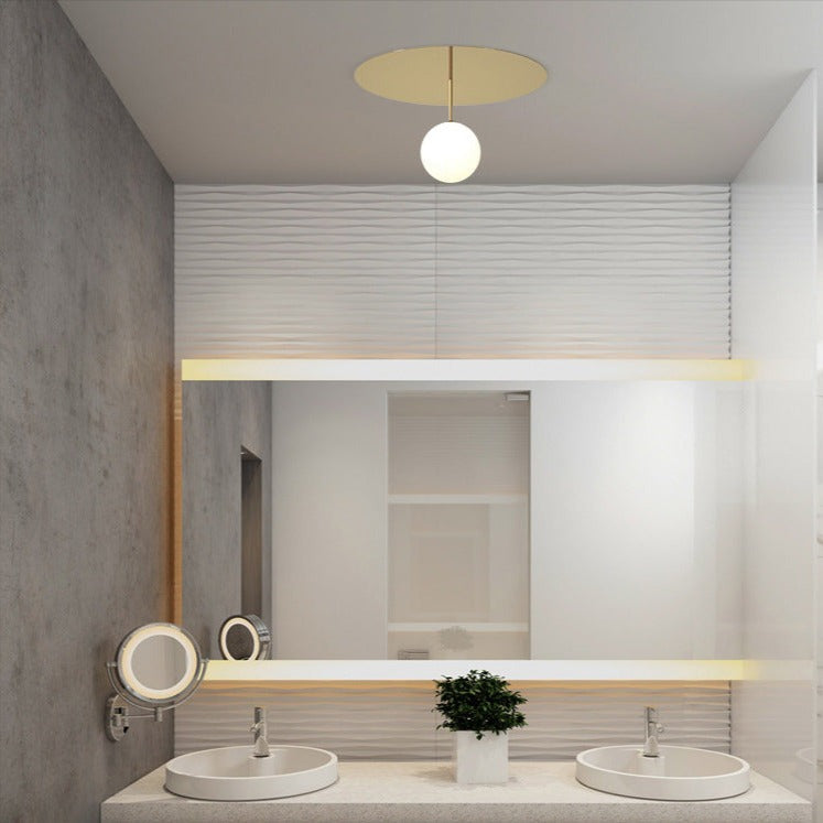 Modern LED Circular Ceiling Light with Pearl Accent - Auggie
