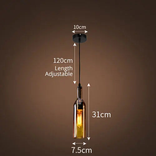 Creative Wine Bottle Shaped Decorative Pendant Light for Home