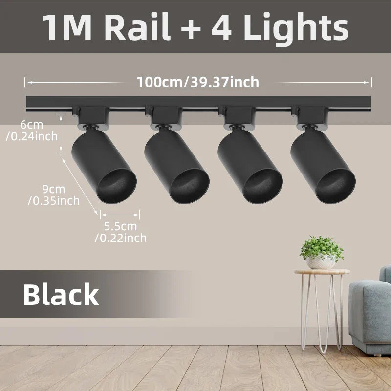 LED Track Spotlight for Indoor Lighting and Decoration