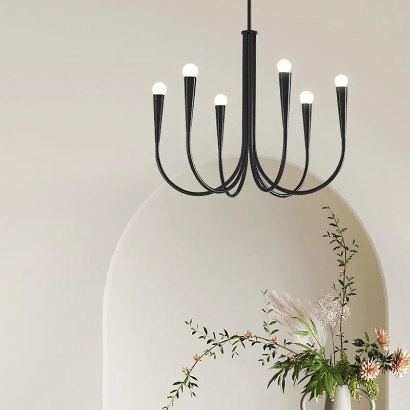 French Style Decorative Candle-Shaped Pendant Light