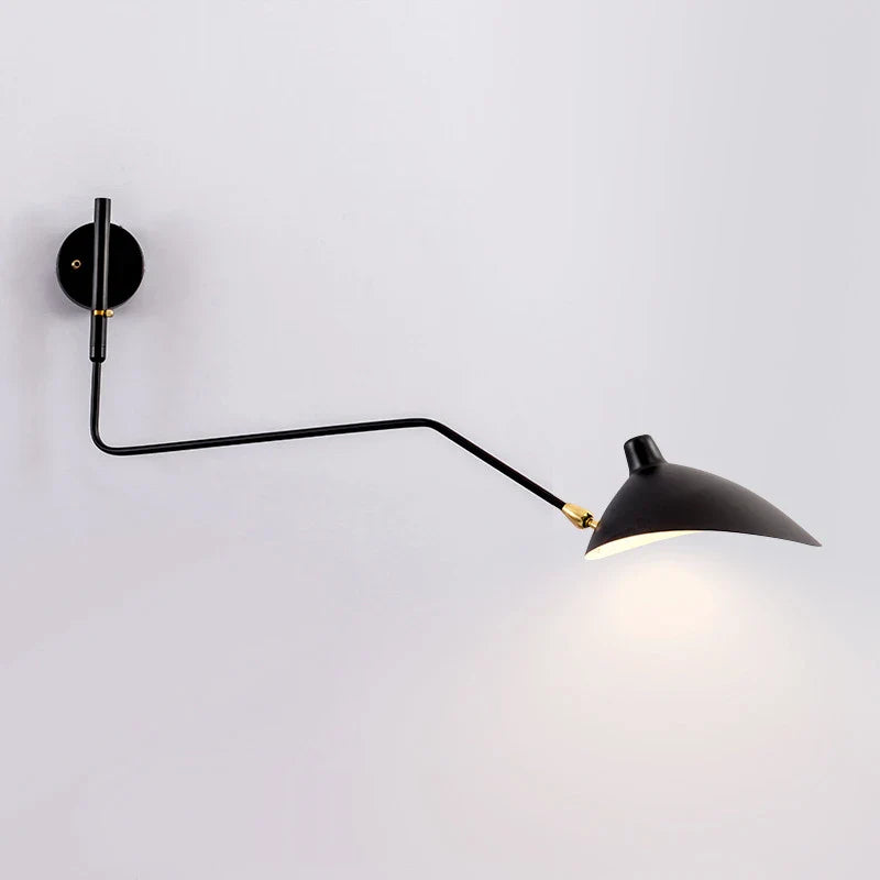 Modern Minimalist Nordic Wall Sconce with Adjustable Arm for Living Room, Study, Bedroom, and Reading