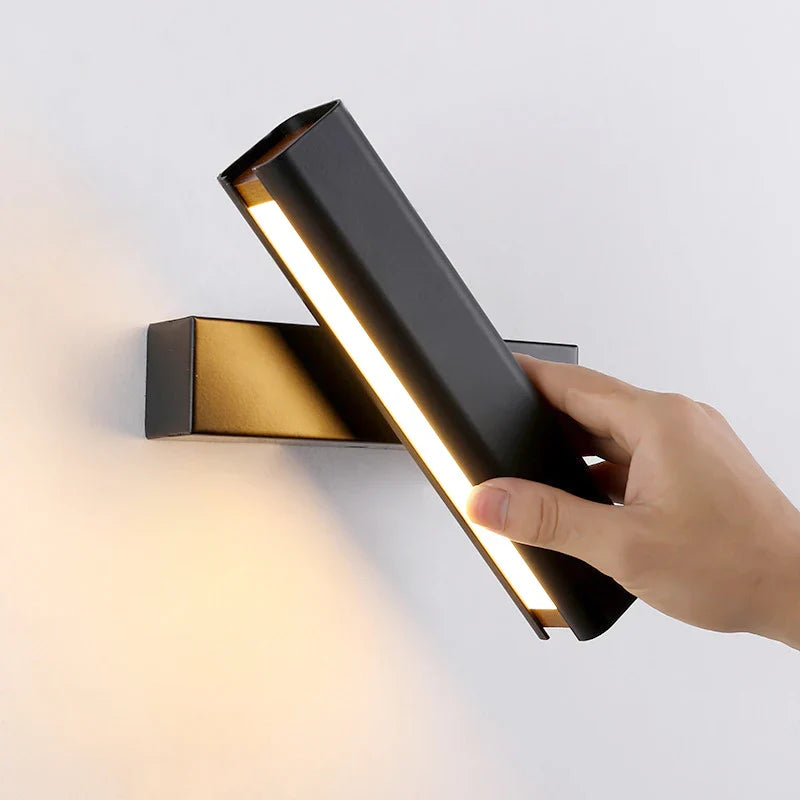 Adjustable Nordic Wooden LED Wall Lamp