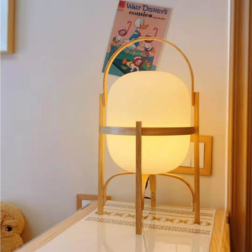Nordic Wooden LED Desk Lamp