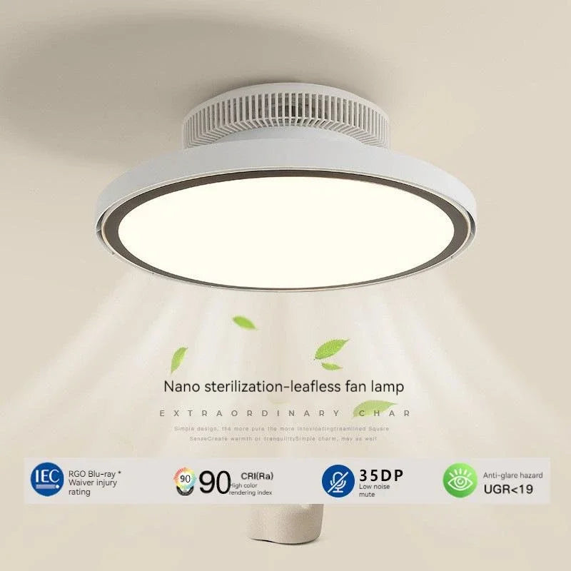 Modern Ceiling Fan with Adjustable LED Lighting and Sterilization