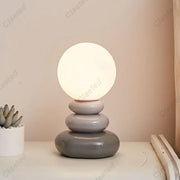 Creative Nordic Stack Stone Table Lamp for Cozy Ambiance