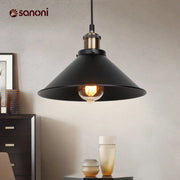 Vintage Black Loft Pendant Light for Industrial Kitchen & Restaurant