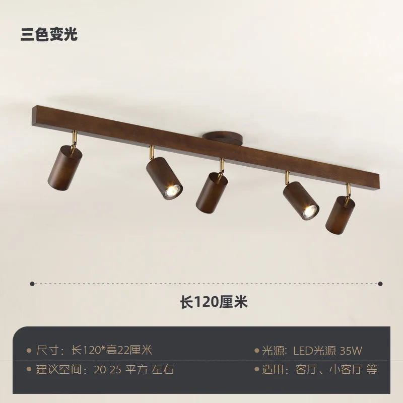 Elegant Walnut Spotlights for Stylish Indoor Lighting
