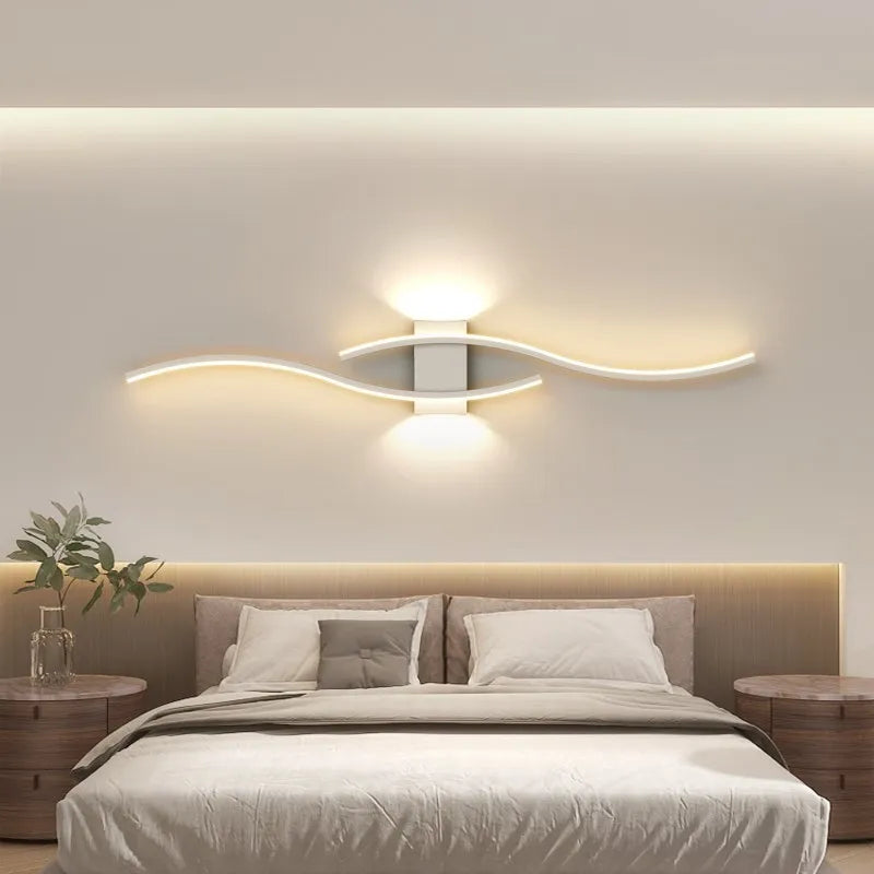 LED Wall Sconce - Long Strip Light for TV Background Decor in Bedroom and Living Room