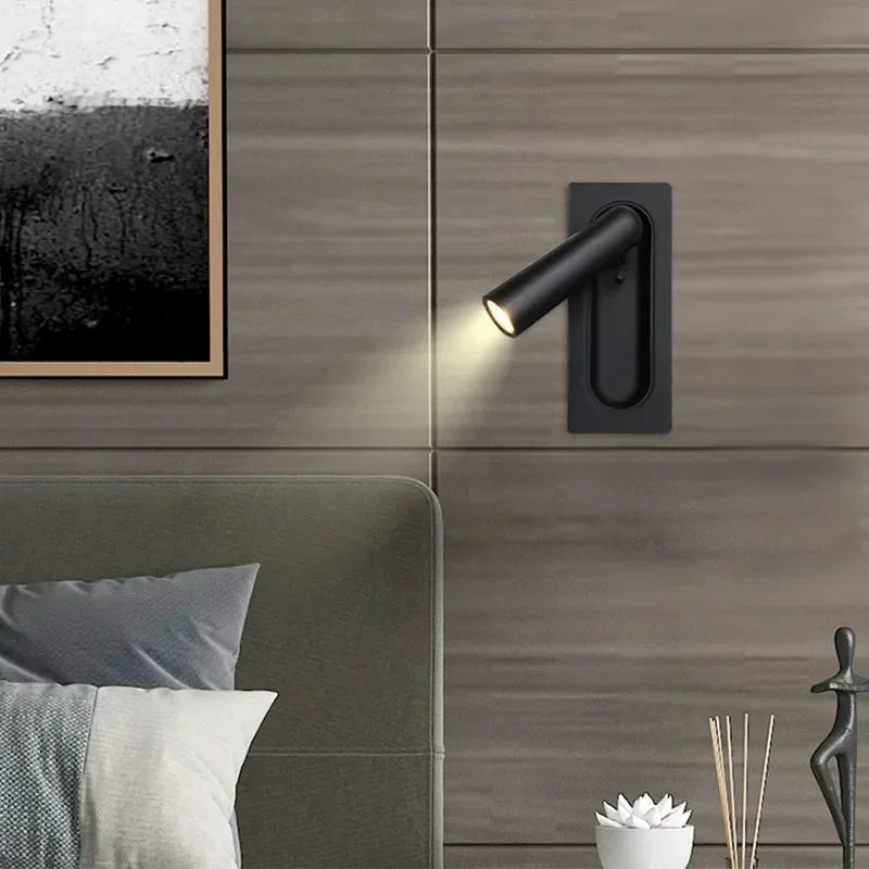 LED Wall Lamp Reading Light with Rotating Design for Bedroom and Living Room