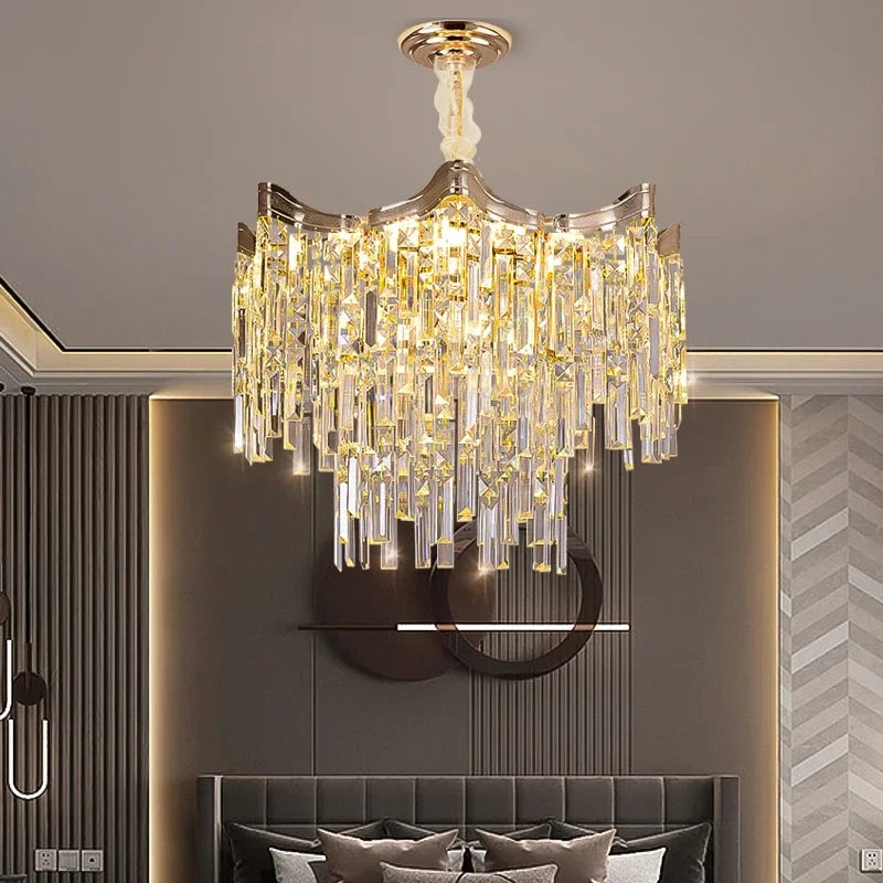 Modern 7-Tier Crystal Chandelier for Interior Decoration