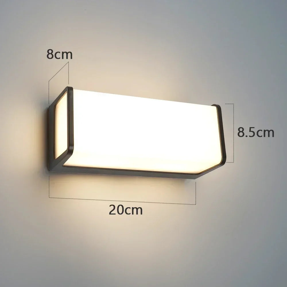Modern Waterproof LED Outdoor Wall Sconce for Balcony, Garden, and Porch Lighting