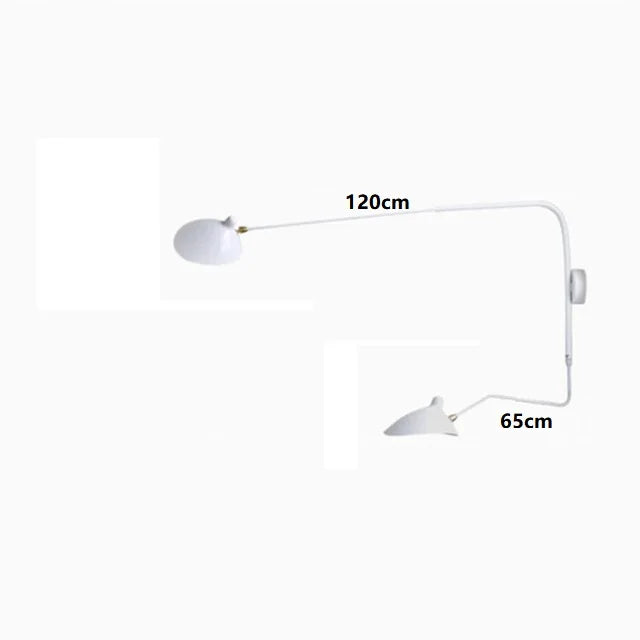 Modern Minimalist Nordic Wall Sconce with Adjustable Arm for Living Room, Study, Bedroom, and Reading