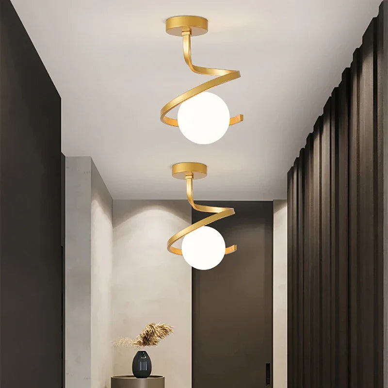 Nordic Glass Sphere Ceiling Light Fixture