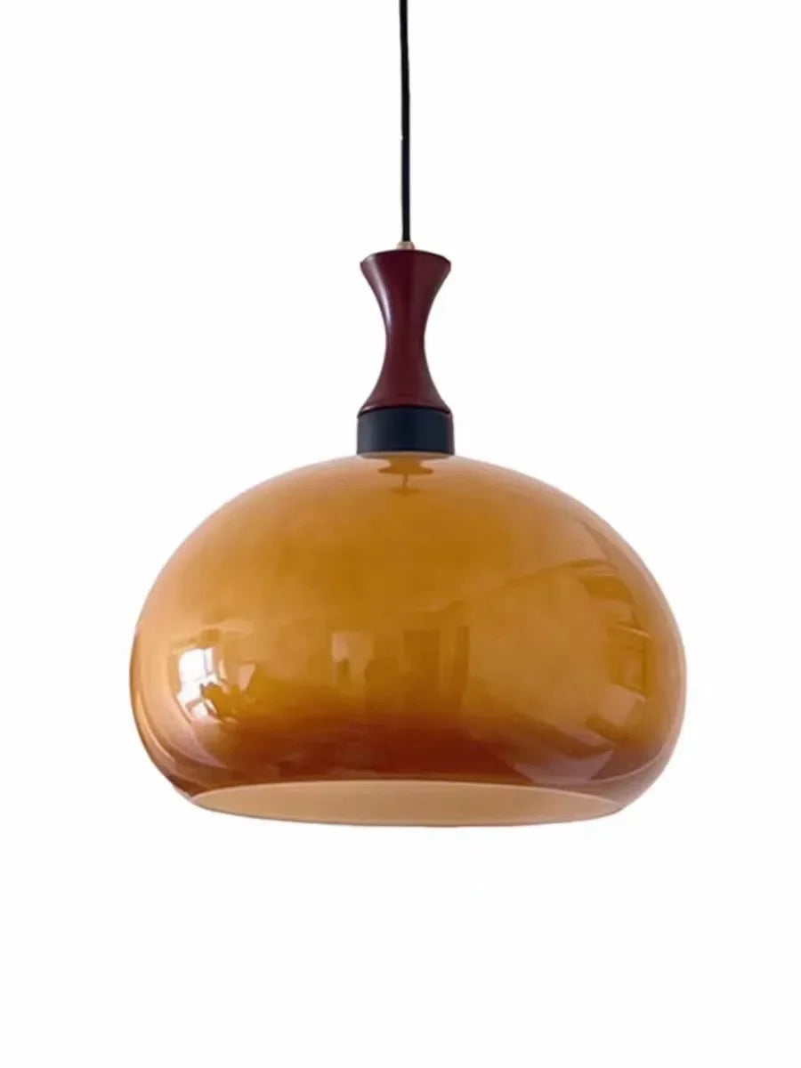 Retro Japanese Medieval Bauhaus Glass Pendant Light for Living Room, Bedroom, Office, Bar