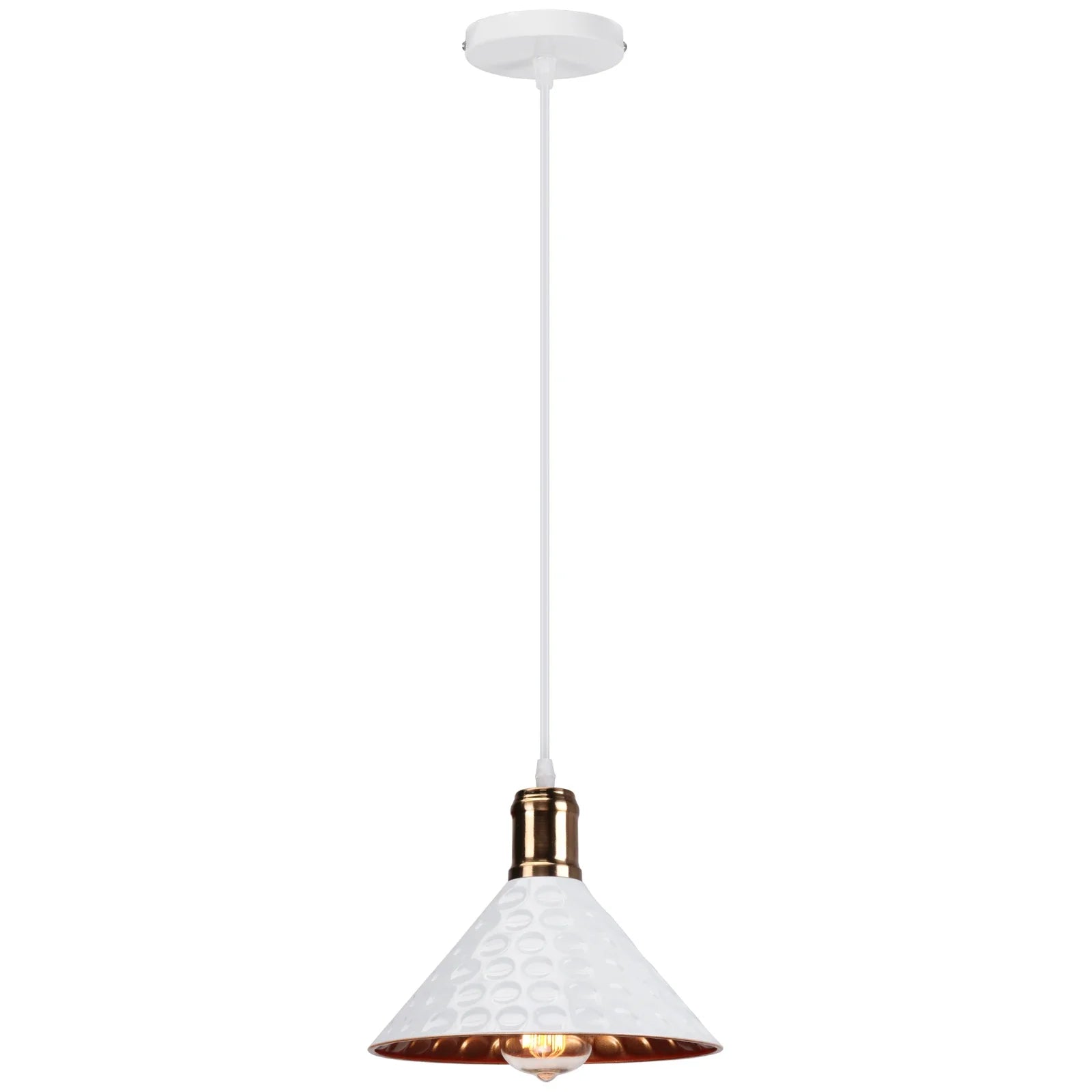 Modern Vintage LED Metal Cone Shade Ceiling Light