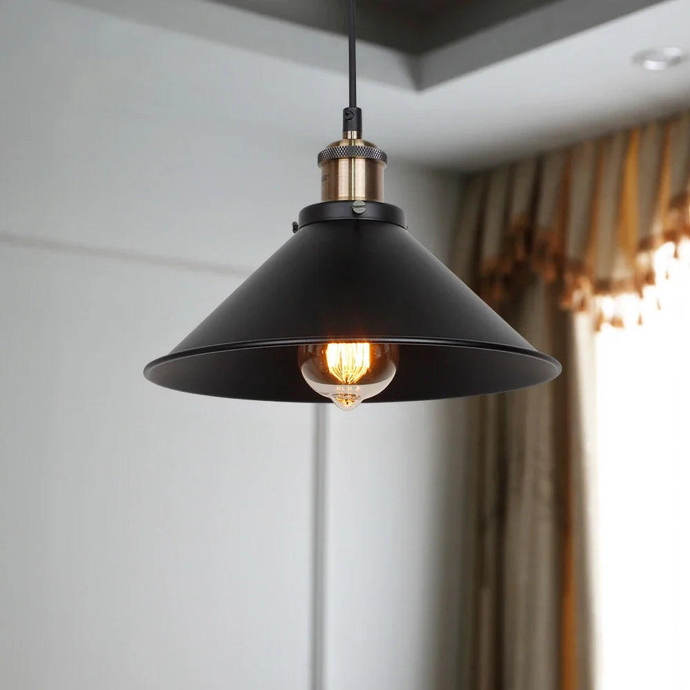 Vintage Black Loft Pendant Light for Industrial Kitchen & Restaurant